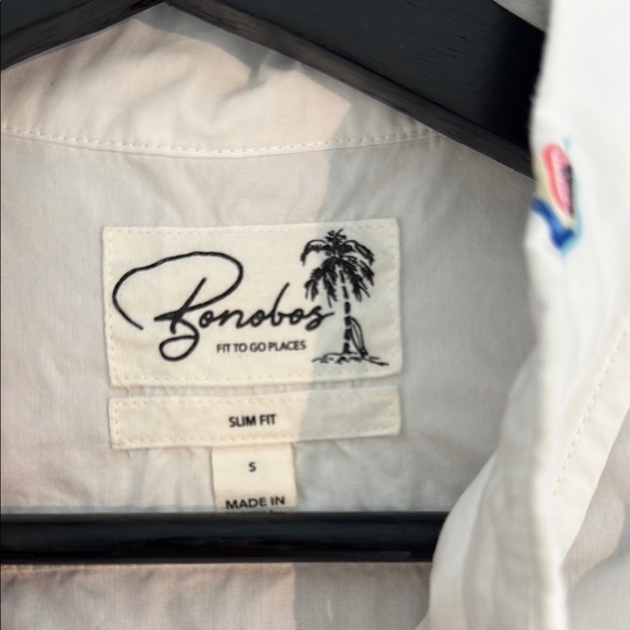 Bonobos Men's Riviera Short Sleeve Great White Shark Shirt - Picture 2 of 4